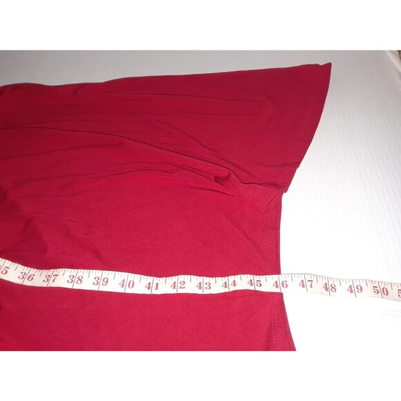 Catherines Dress size 14 Twist-Knot Midi Short Sleeve Dress Red - Picture 5 of 7